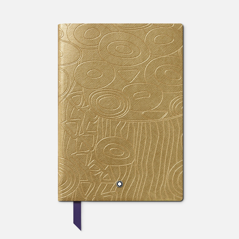 Notebook #146 small, Masters of Art Homage to Gustav Klimt, Gold Color - Lined 1