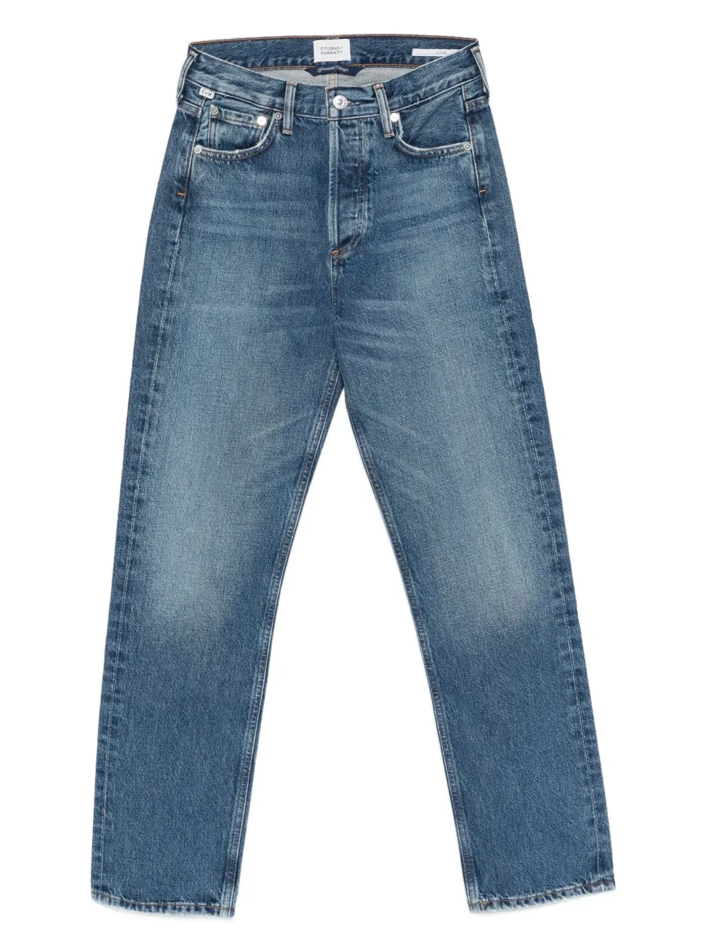 buttoned denim cotton jeans - 1