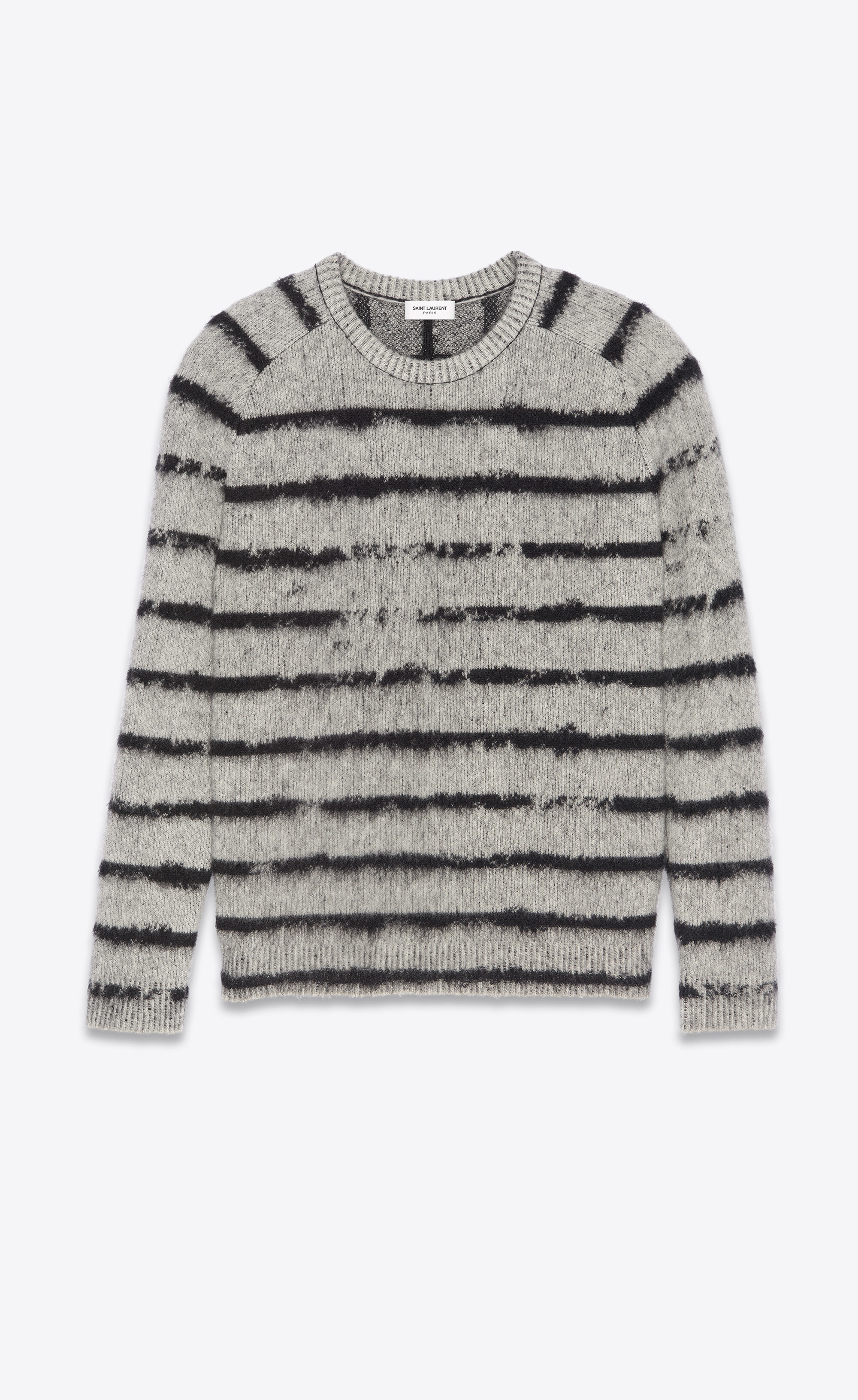 sweater in brushed interrupted stripe - 1