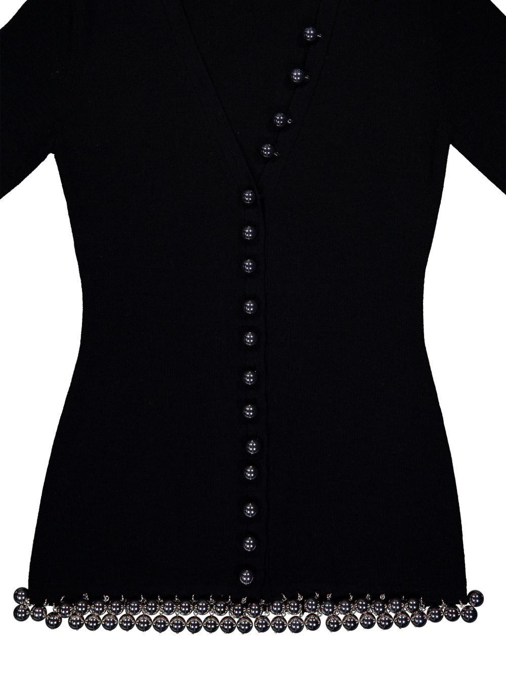 bead-embellished wool cardigan - 4
