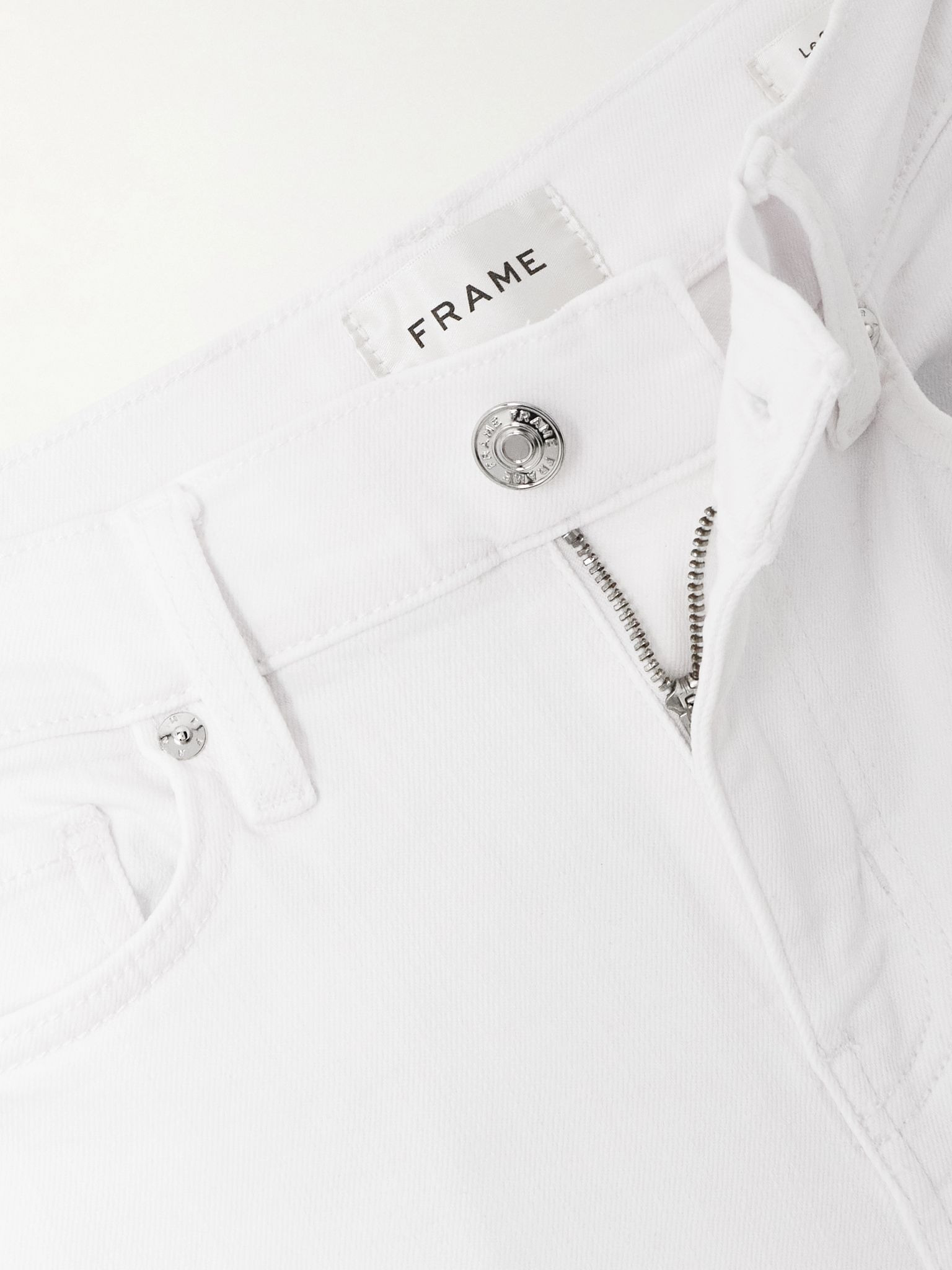 Le Slim Palazzo high-rise wide-leg jeans White - 5