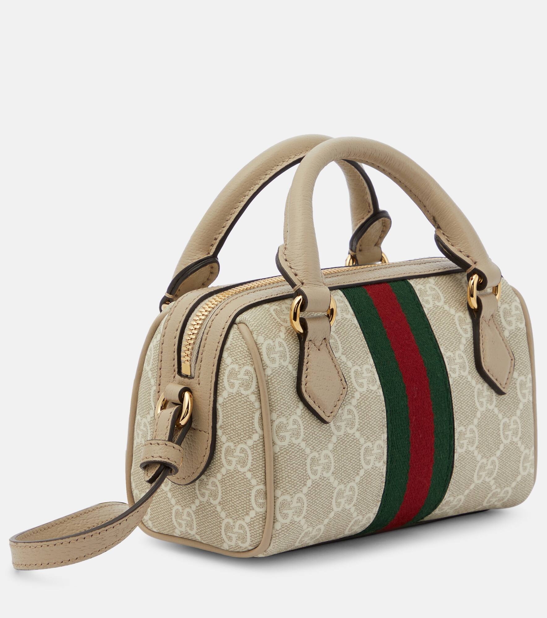 Ophidia Super Mini leather-trimmed tote bag - 4
