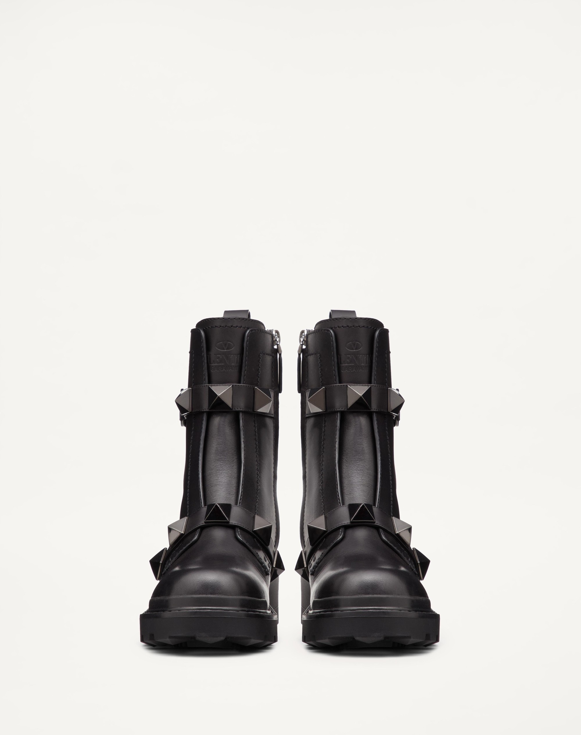 ROMAN STUD CALFSKIN COMBAT BOOT WITH TONAL STUDS 40MM - 4