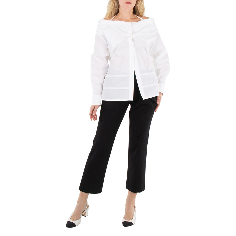 Yohji Yamamoto Ladies Black Left-Front Tucked Pants - 6
