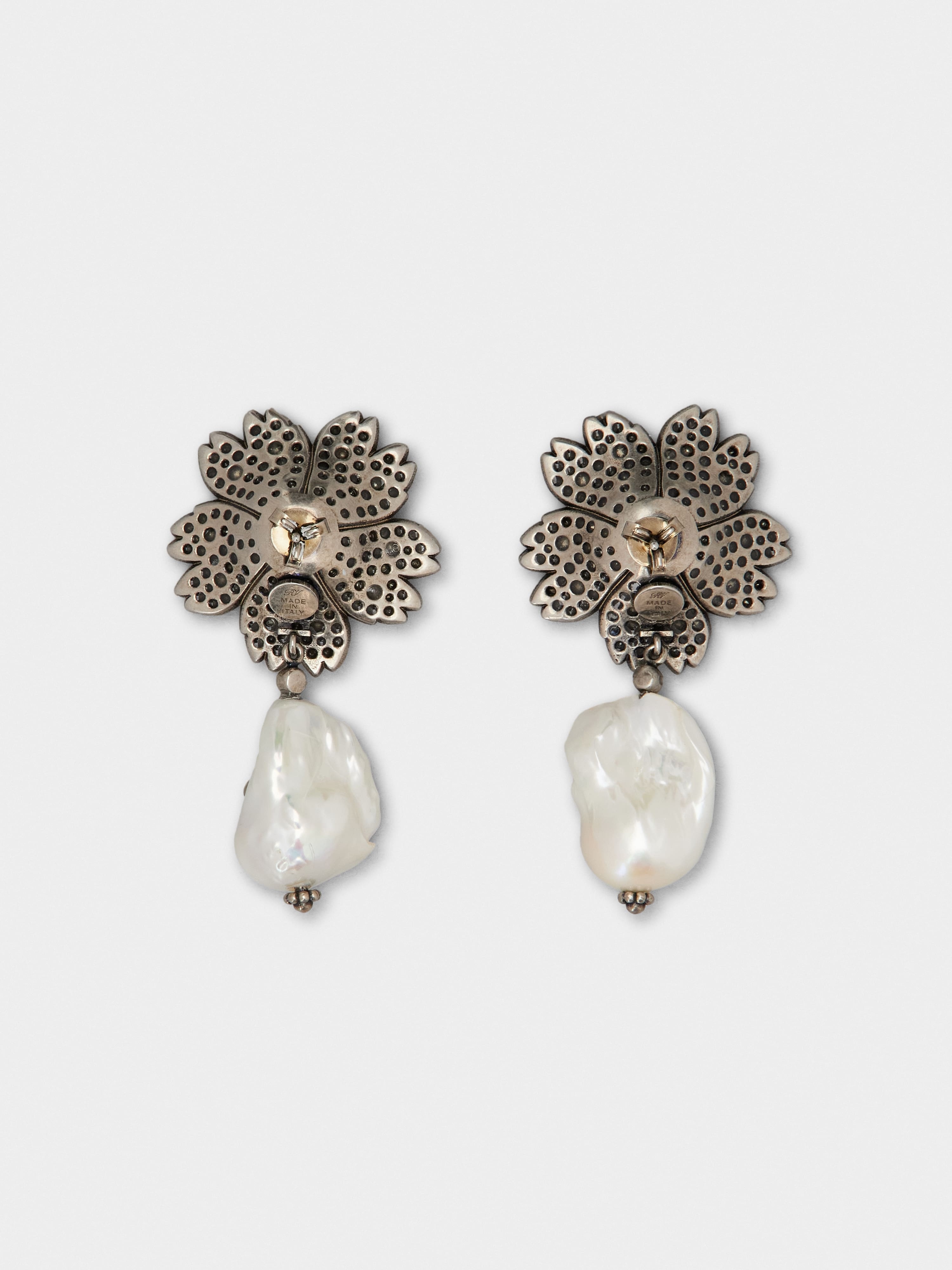 RV Bouquet Strass Pearl Earrings - 2