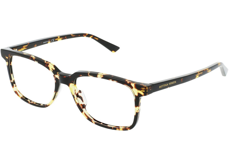 Bottega Veneta Bottega Veneta Square-Frame Acetate Optical Frames Havana Havana Transparent (BV1024O-30008301-002) outlook