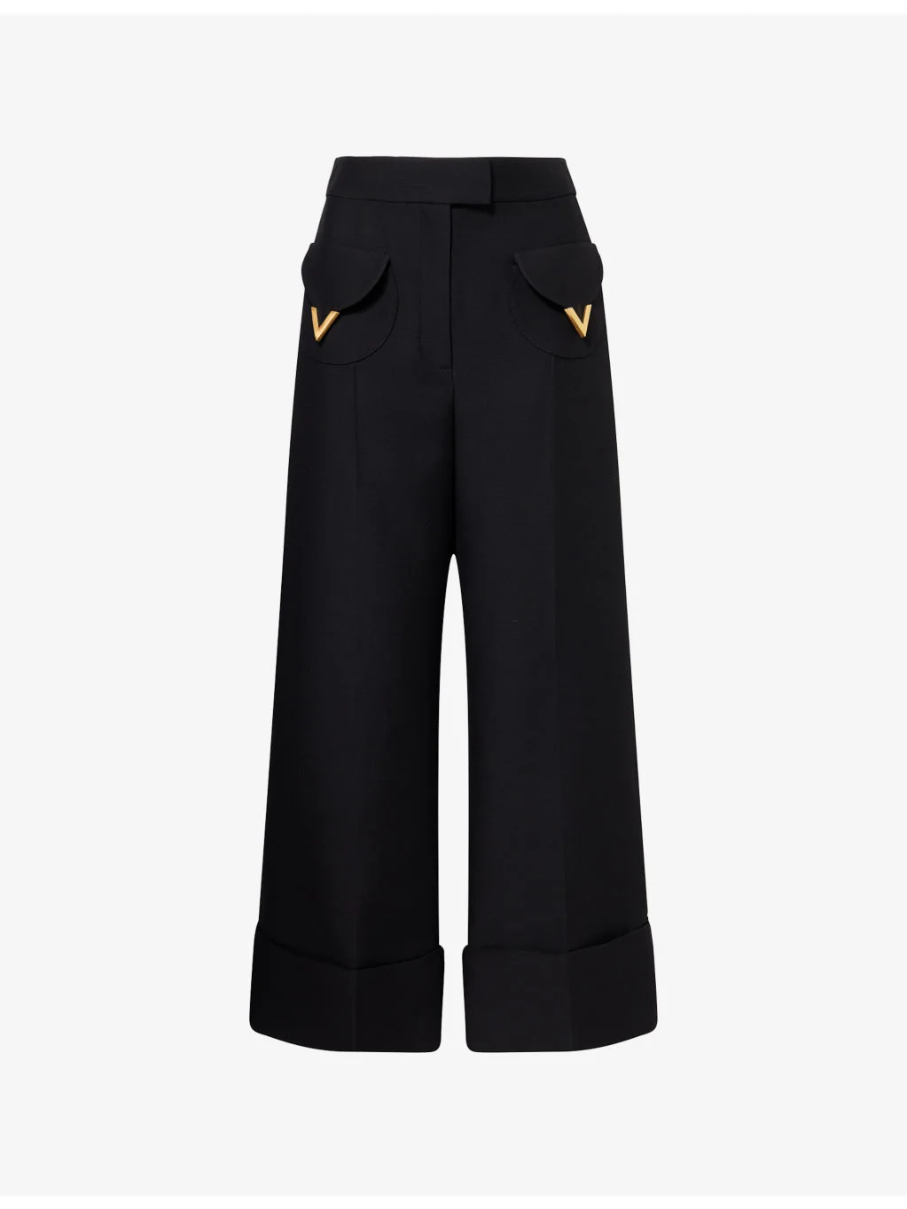 Pantalone Logo-Plaque Wool-Blend Trousers - 1