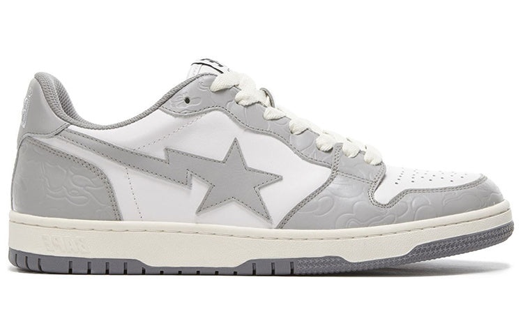 A Bathing Ape Court Sta Low 'White Gray' 1G70-191-033 - 2
