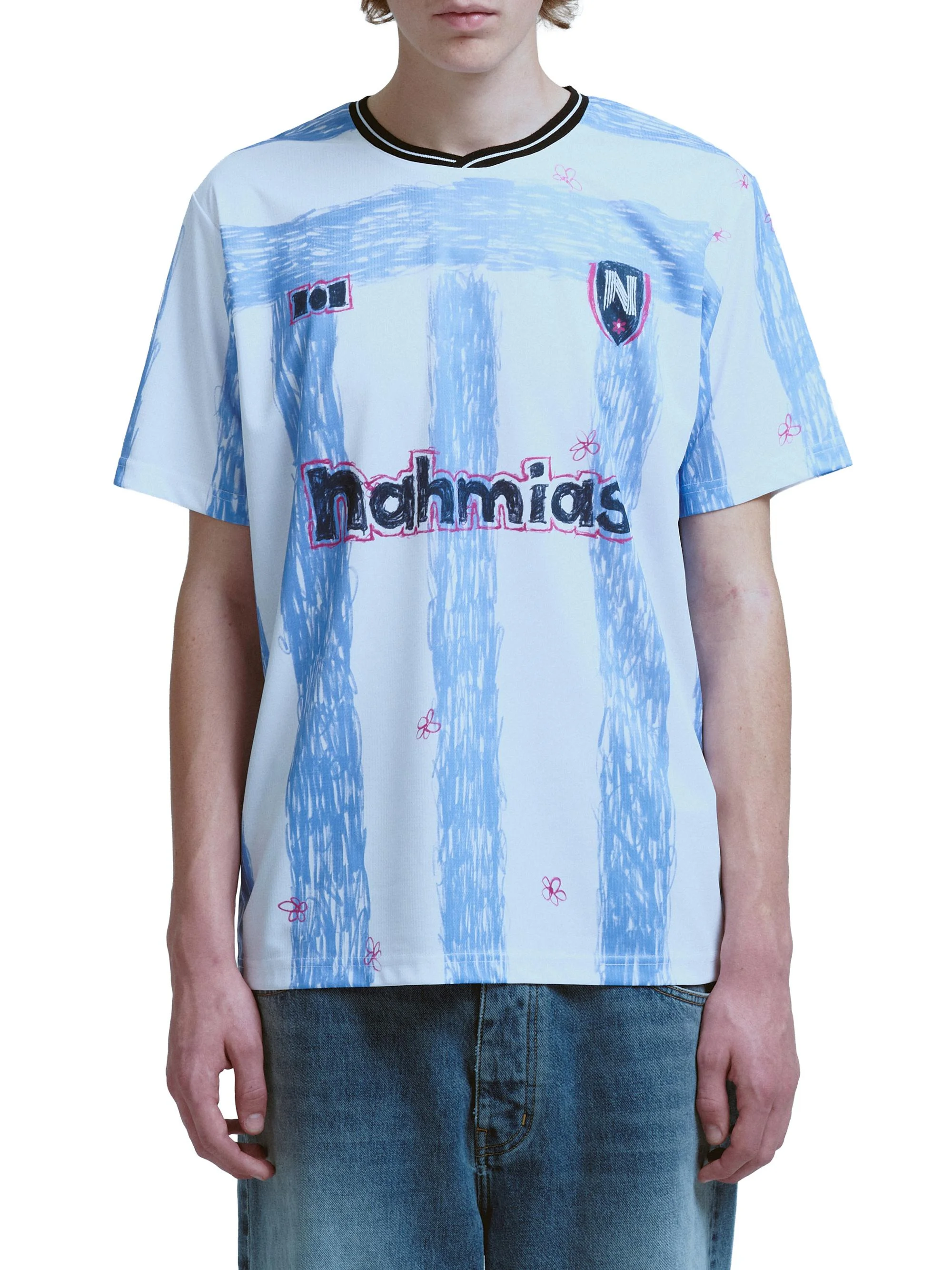 Men's Scribble Soccer Jersey - Blue Iris - 1