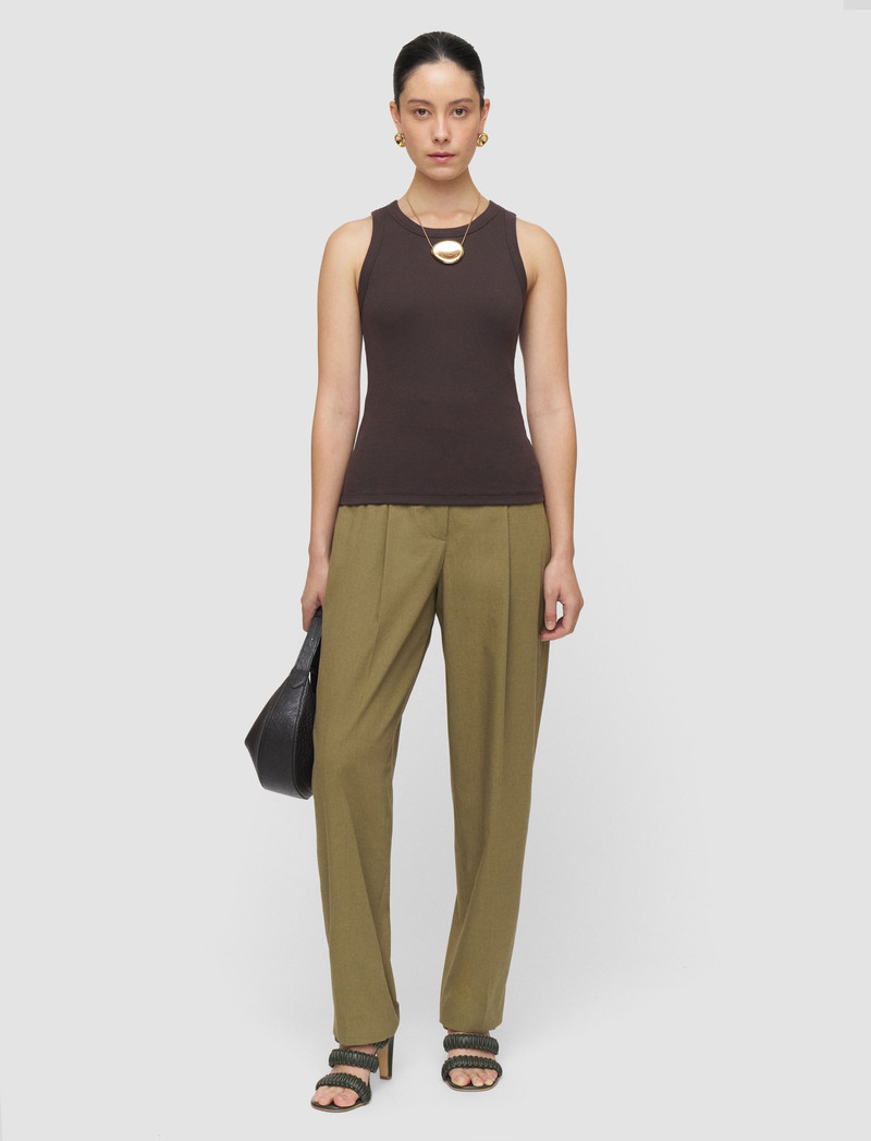 JOSEPH Yeux Cotton Rib Vest outlook