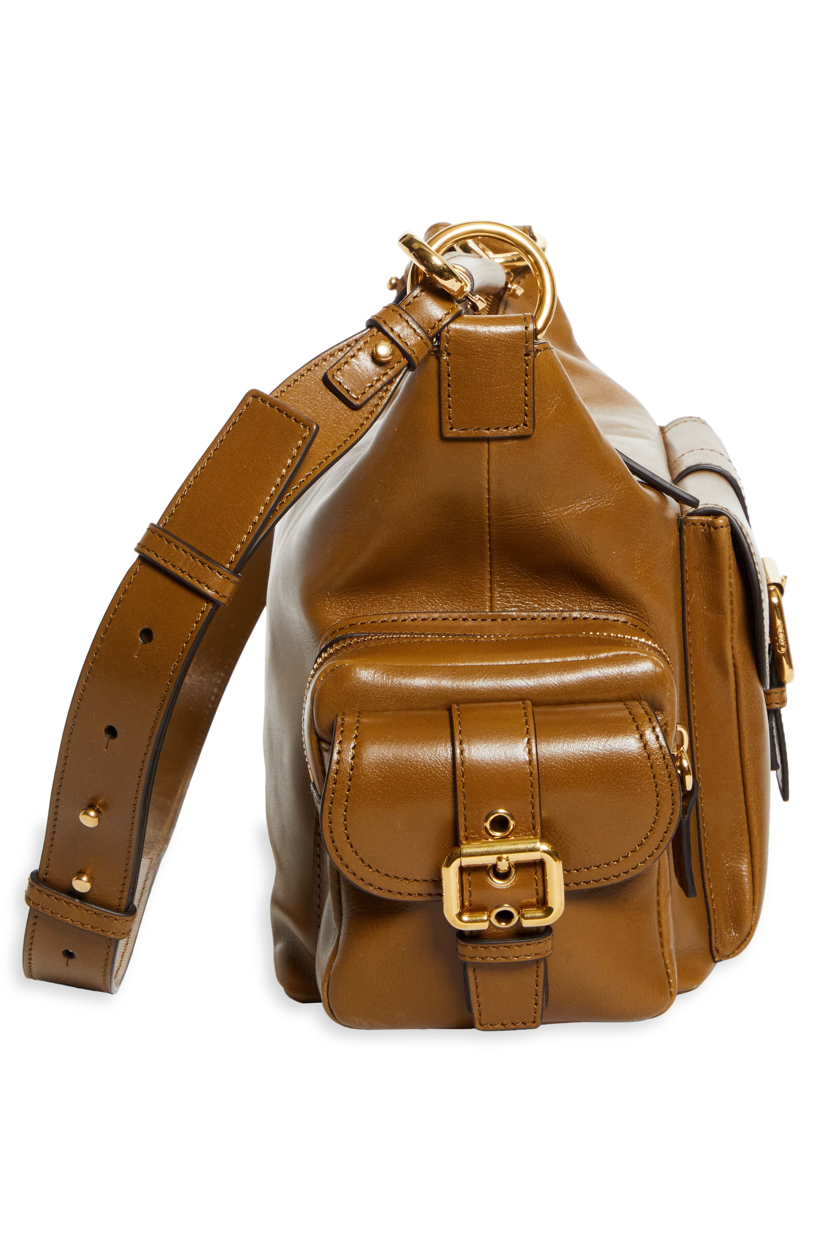 Chloé Camera Leather Top Handle Bag in Dark Khaki at Nordstrom - 7