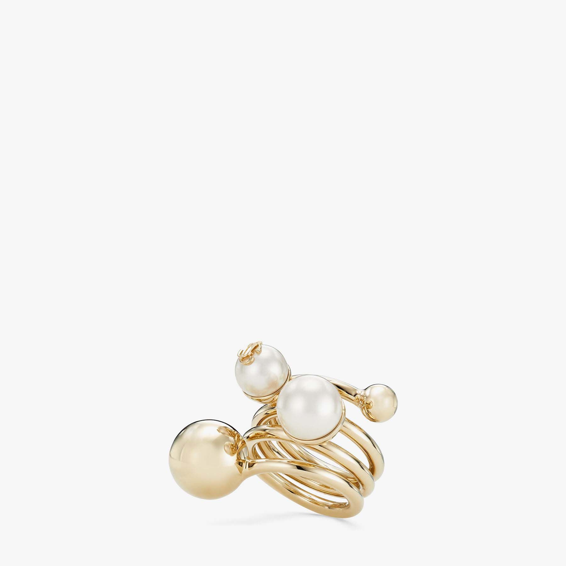 JC Multi Pearl Ring
Gold-Finish Metal Ring with Pearls - 3