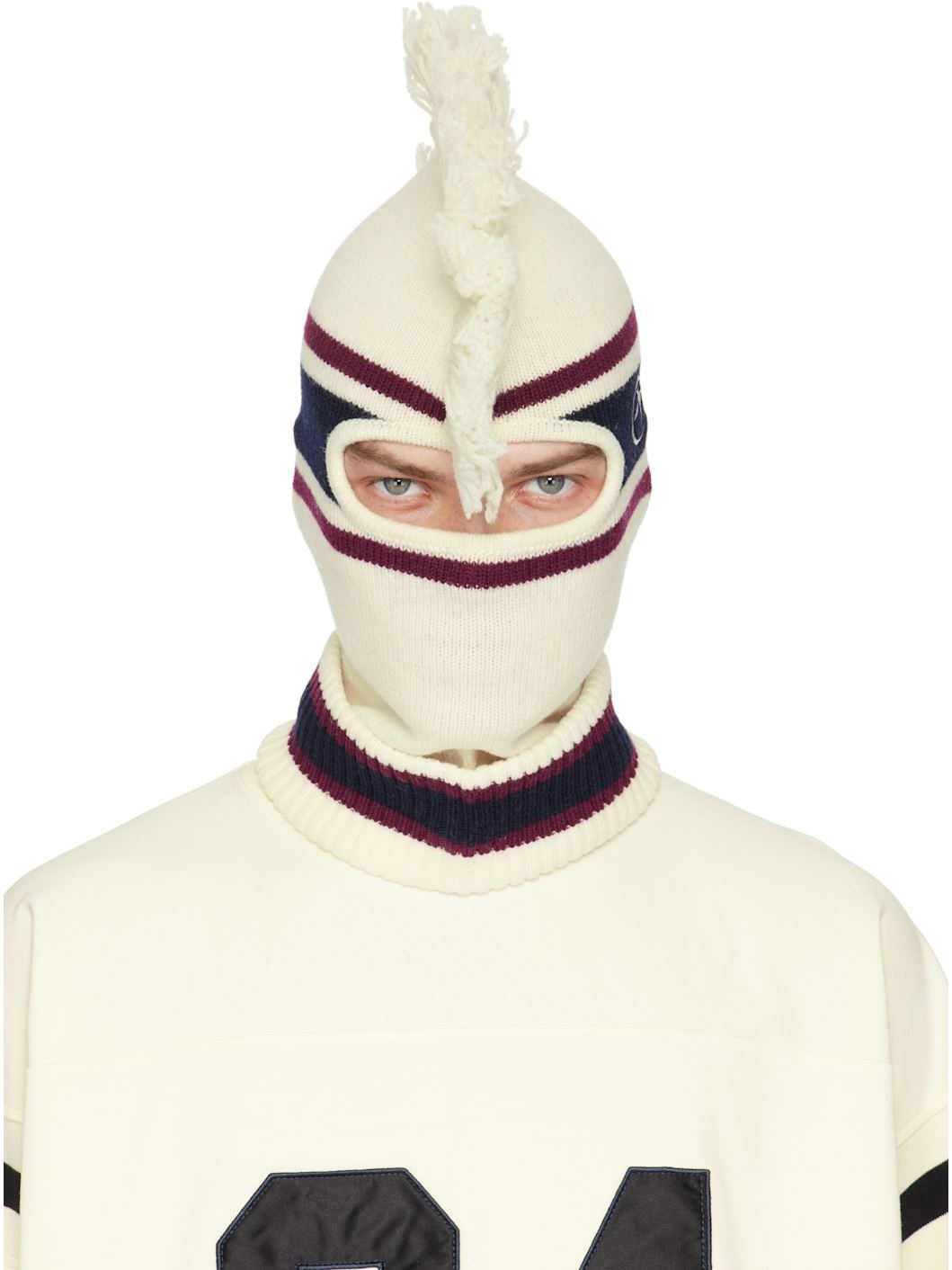 Off-White Fringe Knit Balaclava - 1