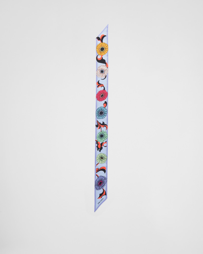 Printed silk twill scarf 3