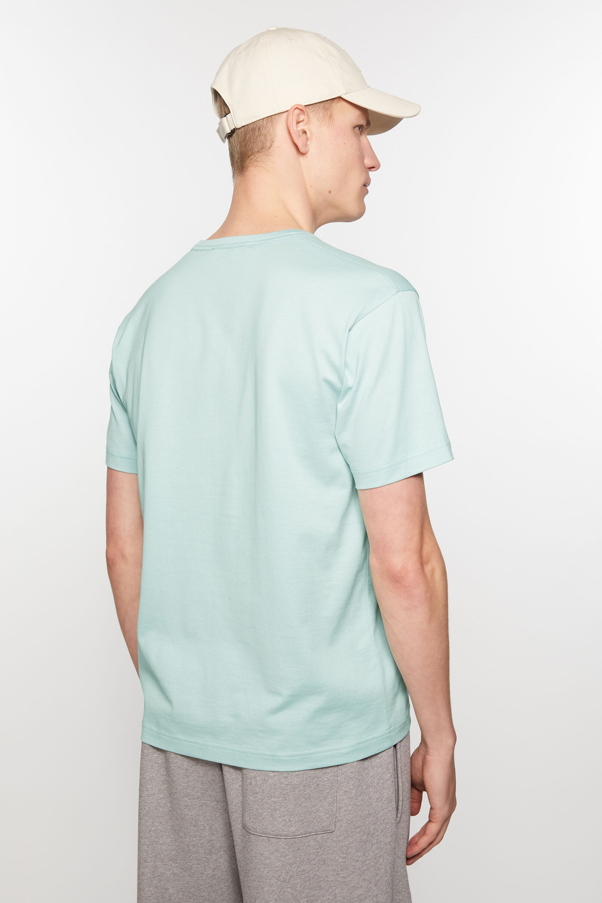 Crew neck t-shirt- Regular fit - Dusty blue - 3