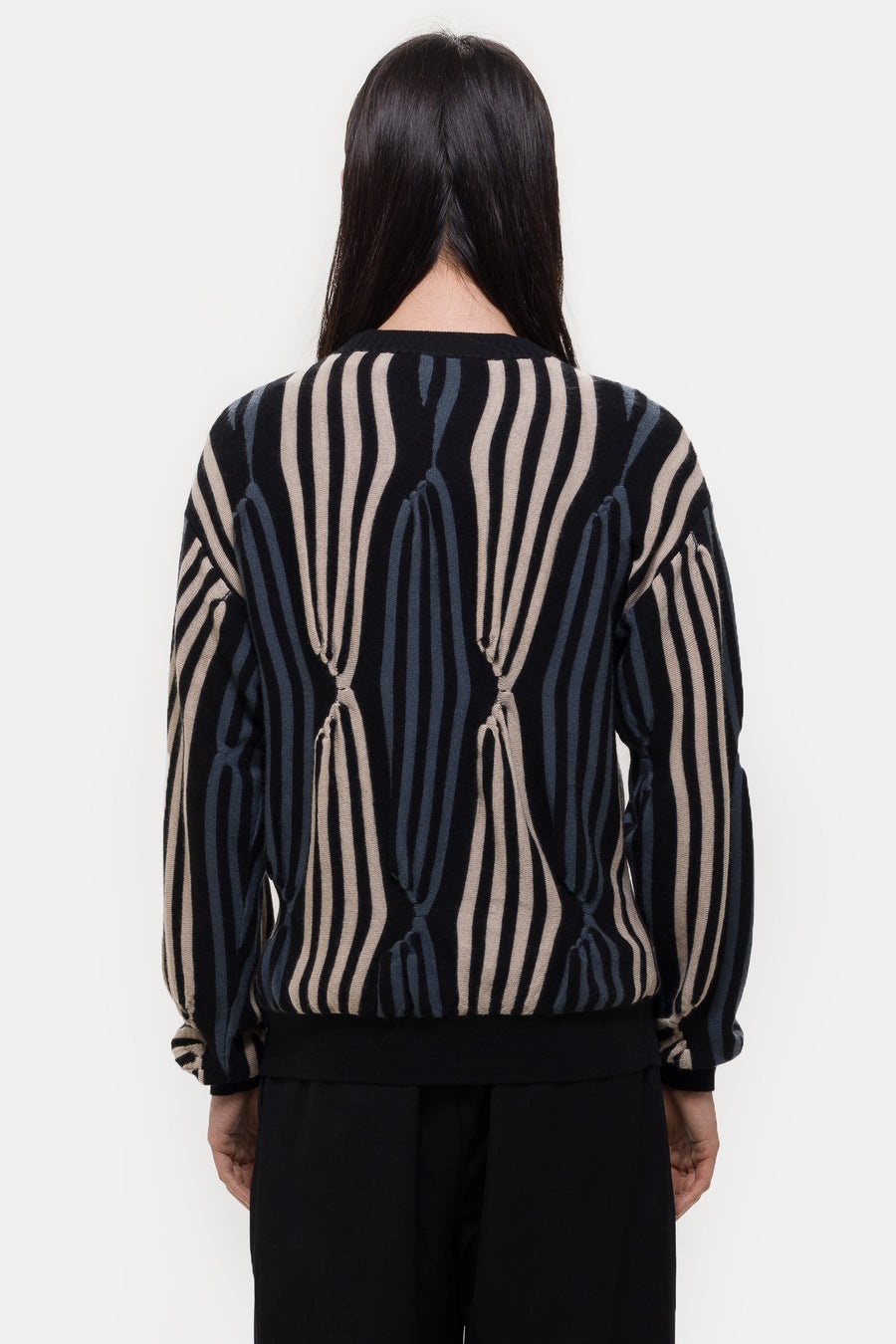 Solix Jumper in Black/Beige/Green Grey - 3