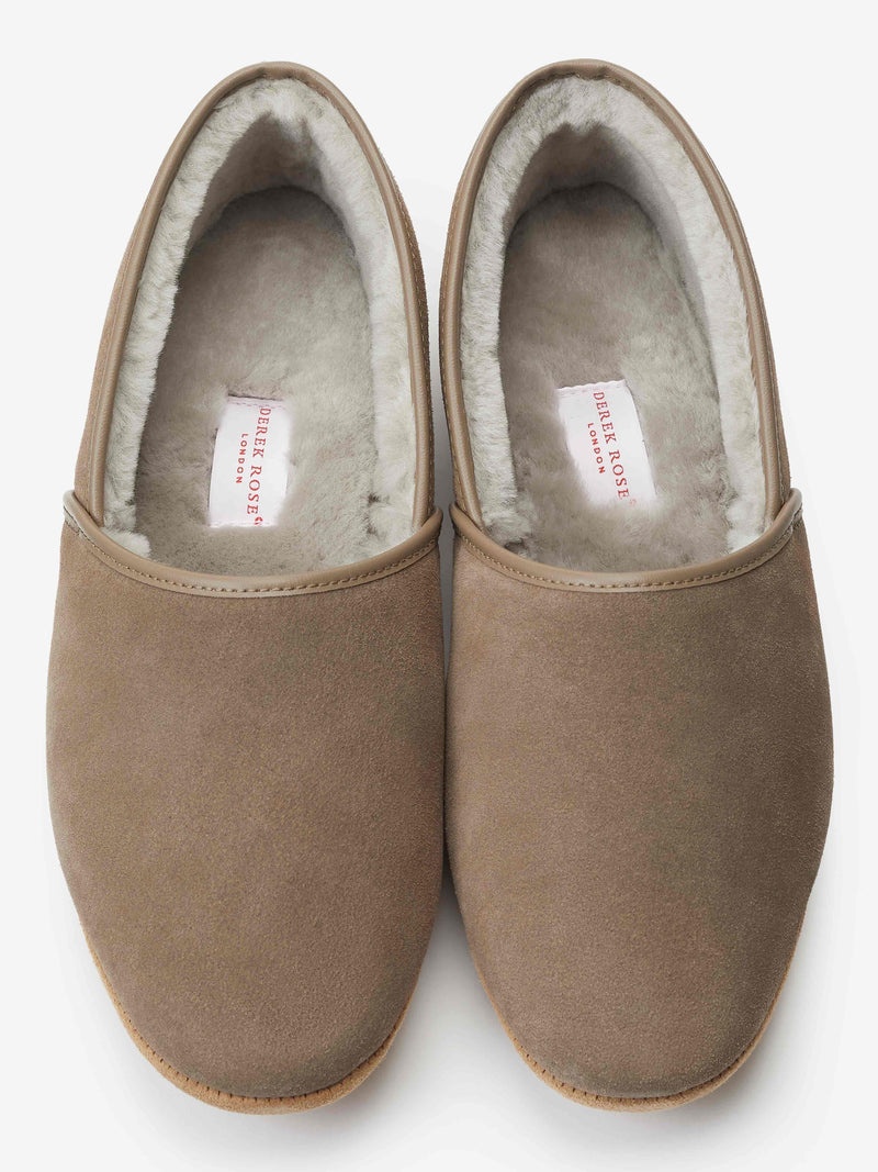 Men's Slippers Crawford Suede Sheepskin Beige - 4