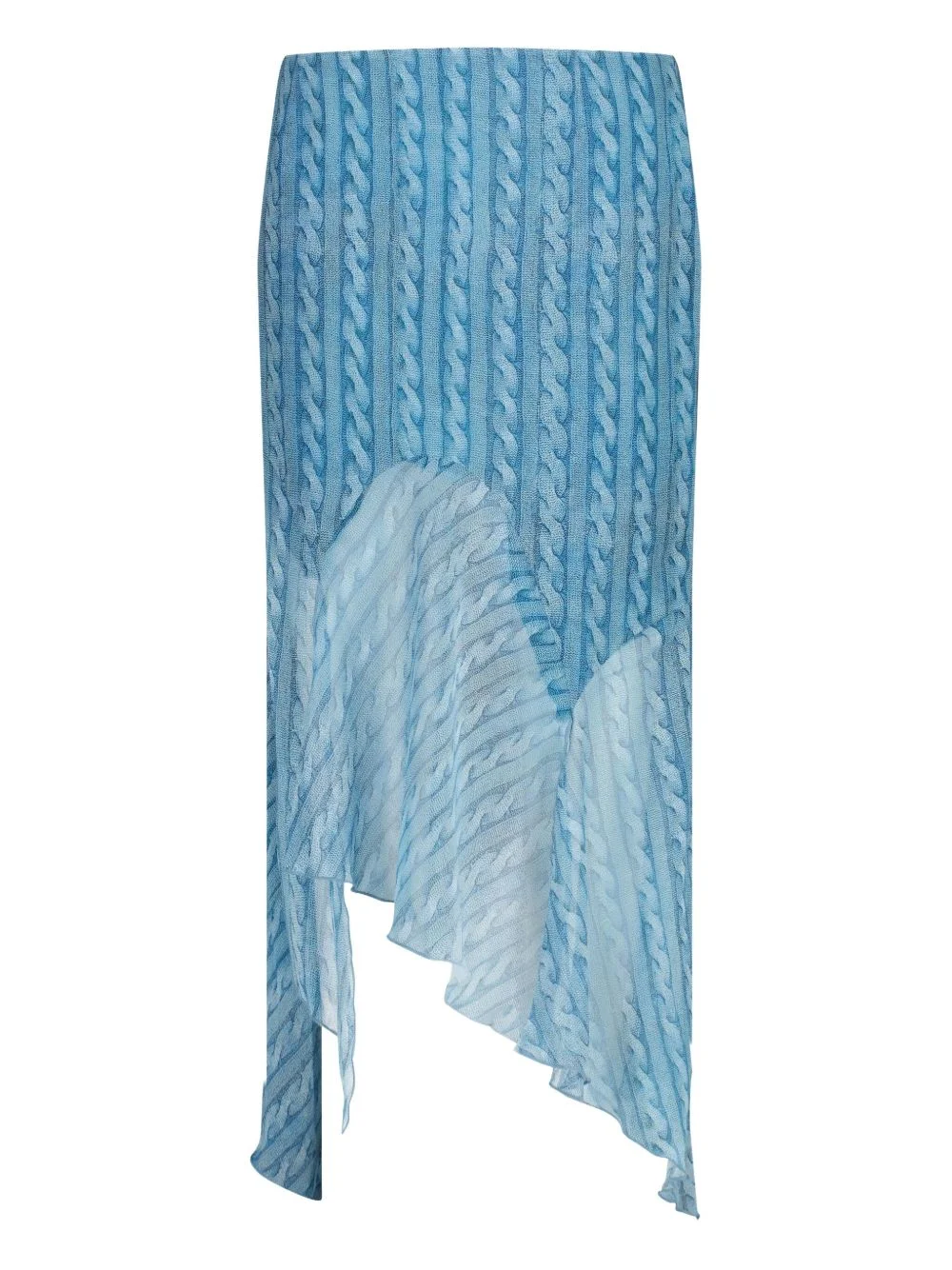 Asymmetric georgette midi skirt - 1