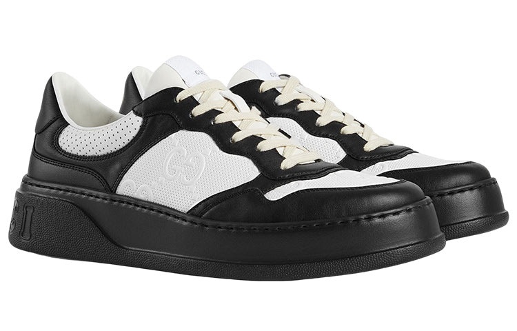 Gucci GG Embossed Sneaker 'Black White Leather' 669582-AAA4T-1068 - 2
