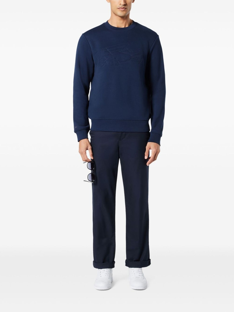 LACOSTE crocodile-embroidered sweatshirt outlook