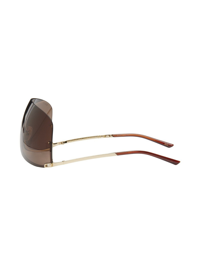 Gold Mask-Shaped Sunglasses 3