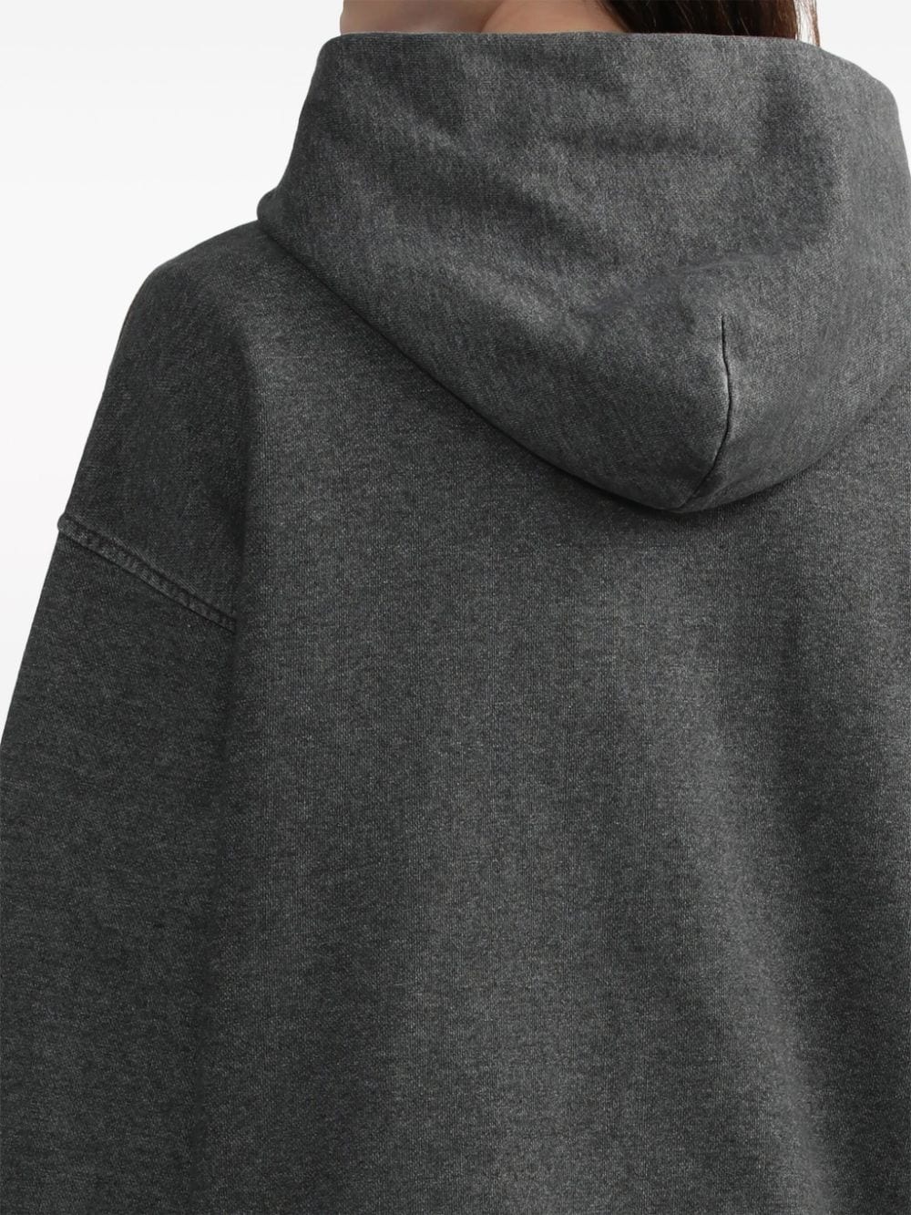 zip-up denim hoodie - 5