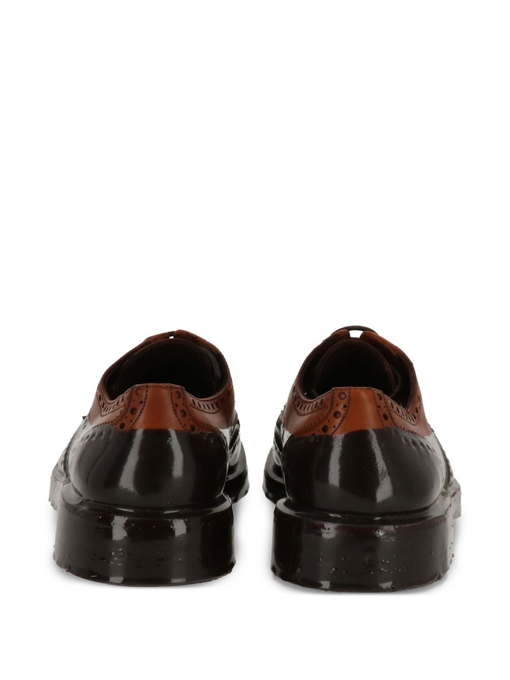 panelled derby shoes - 3