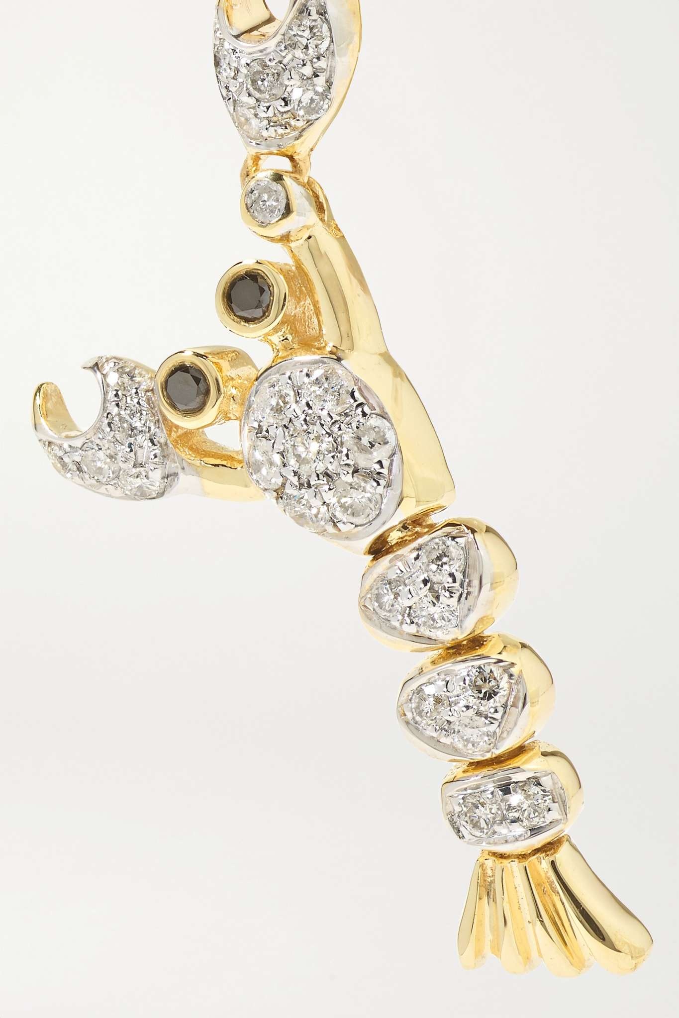 9-karat gold diamond earring - 4