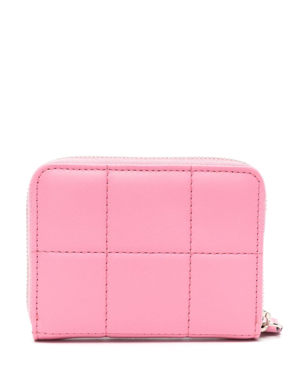 logo-plaque quilted wallet - 2