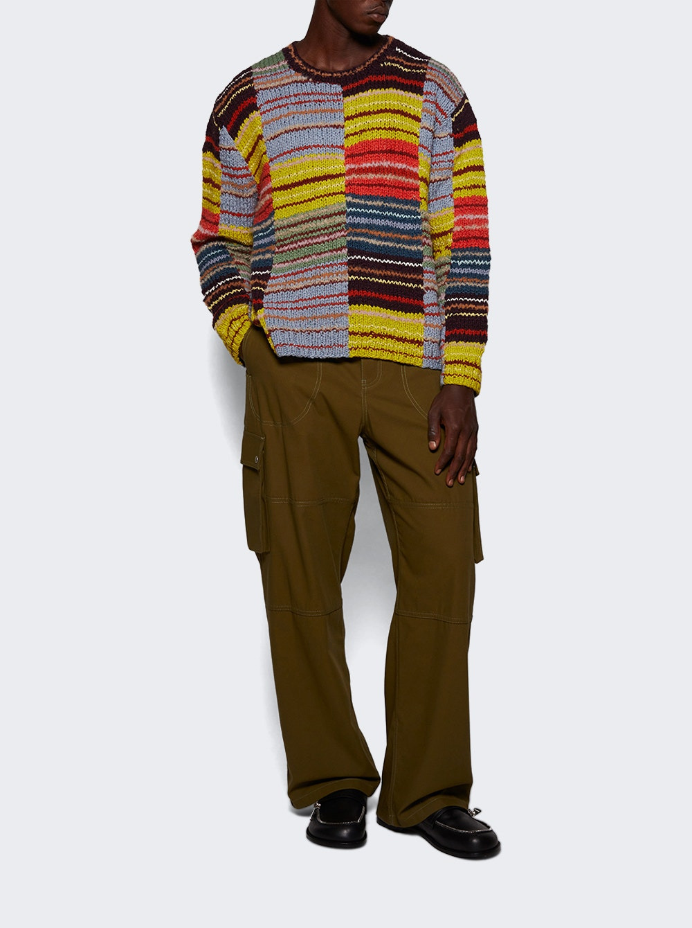 Patchwork Scrap Crewneck Sweater D435 Patchwork Multi - 5