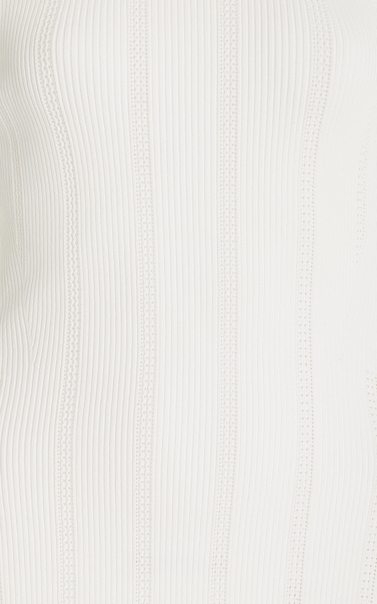 Kim Pointelle-Knit Midi Dress white - 5