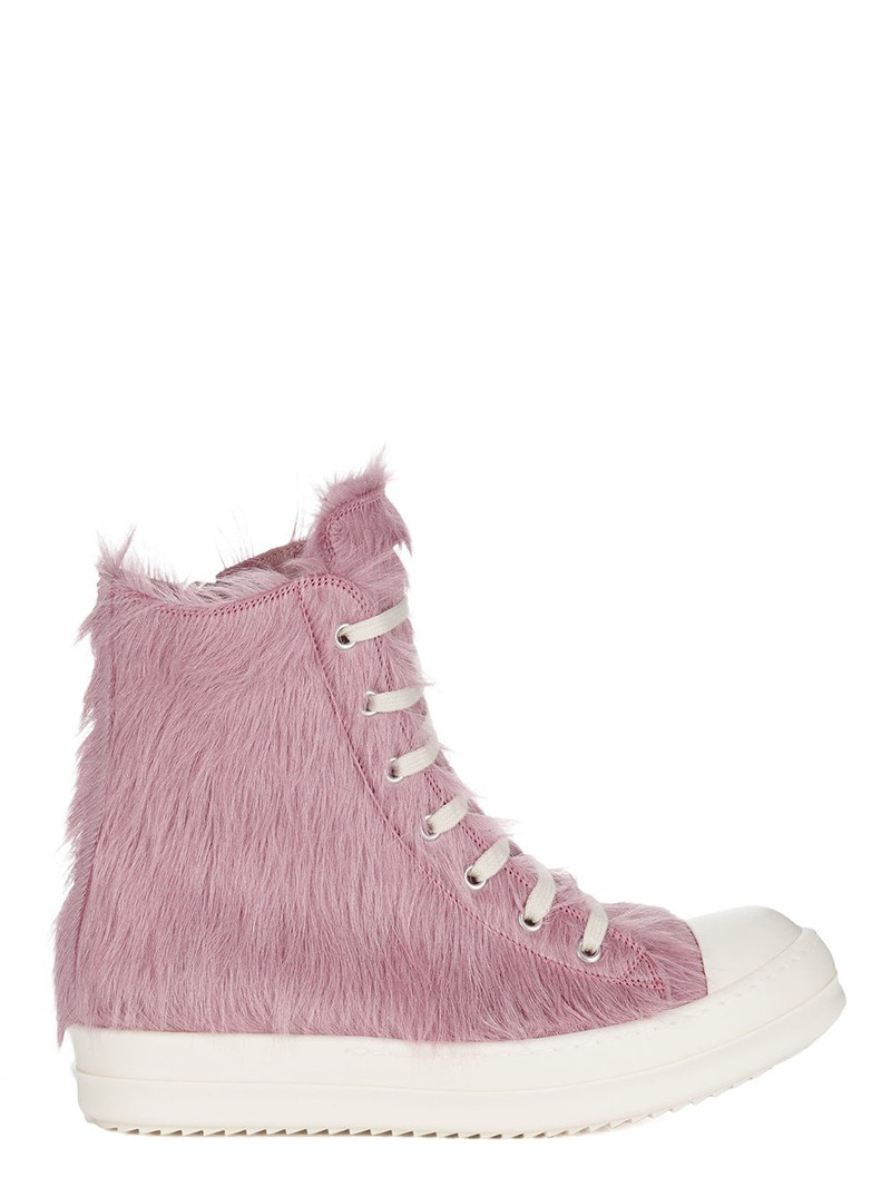 Scarpe In Pelliccia Calf Hair Sneakers Dusty Pink And Milk 1