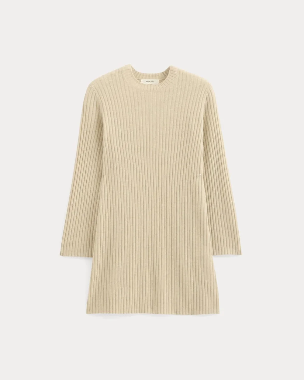 CASHMERE LONG-SLEEVE MINI DRESS - 1
