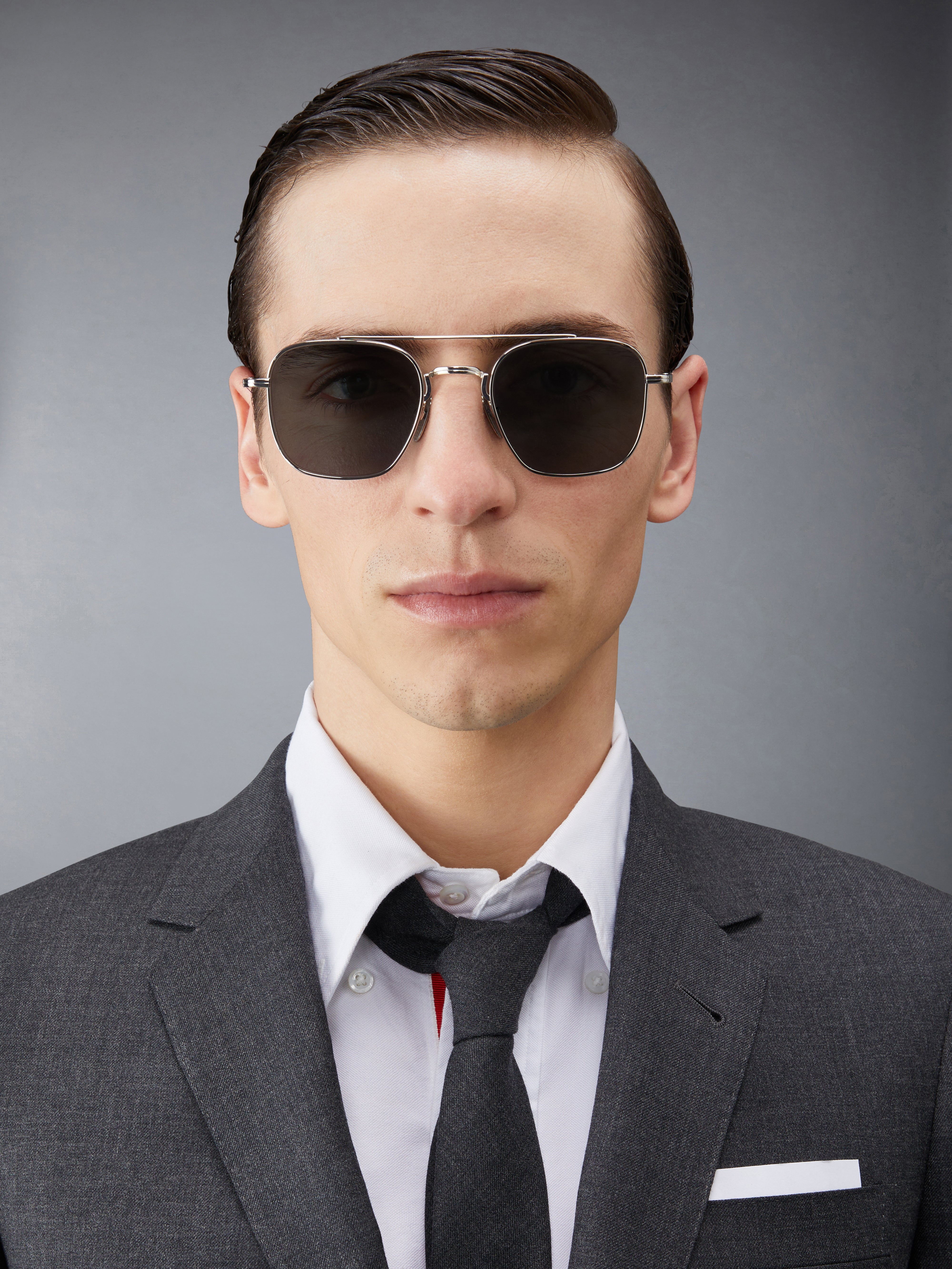 TITANIUM SQUARED AVIATOR SUNGLASSES - 2