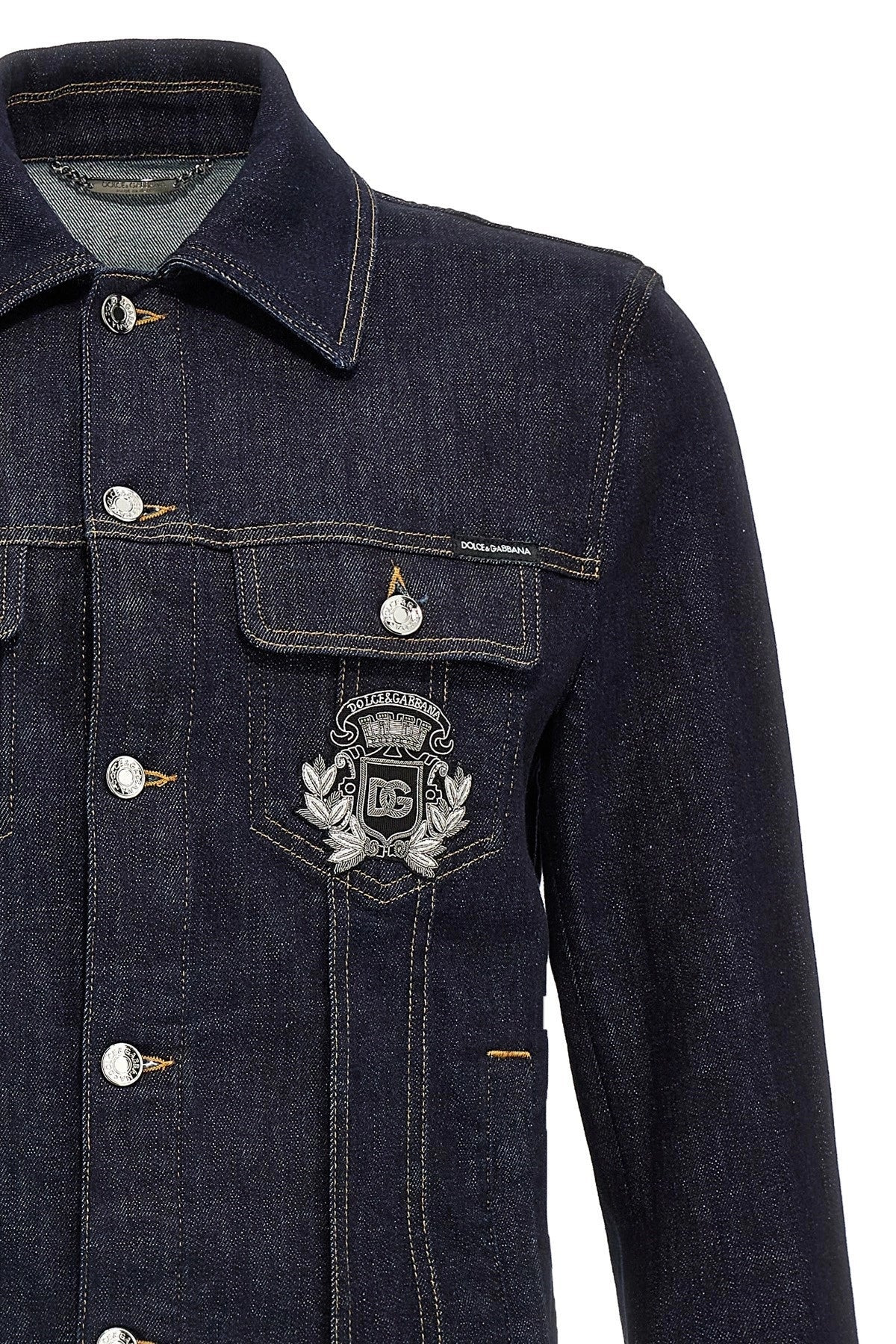 Dolce & Gabbana Men Logo Denim Jacket - 4