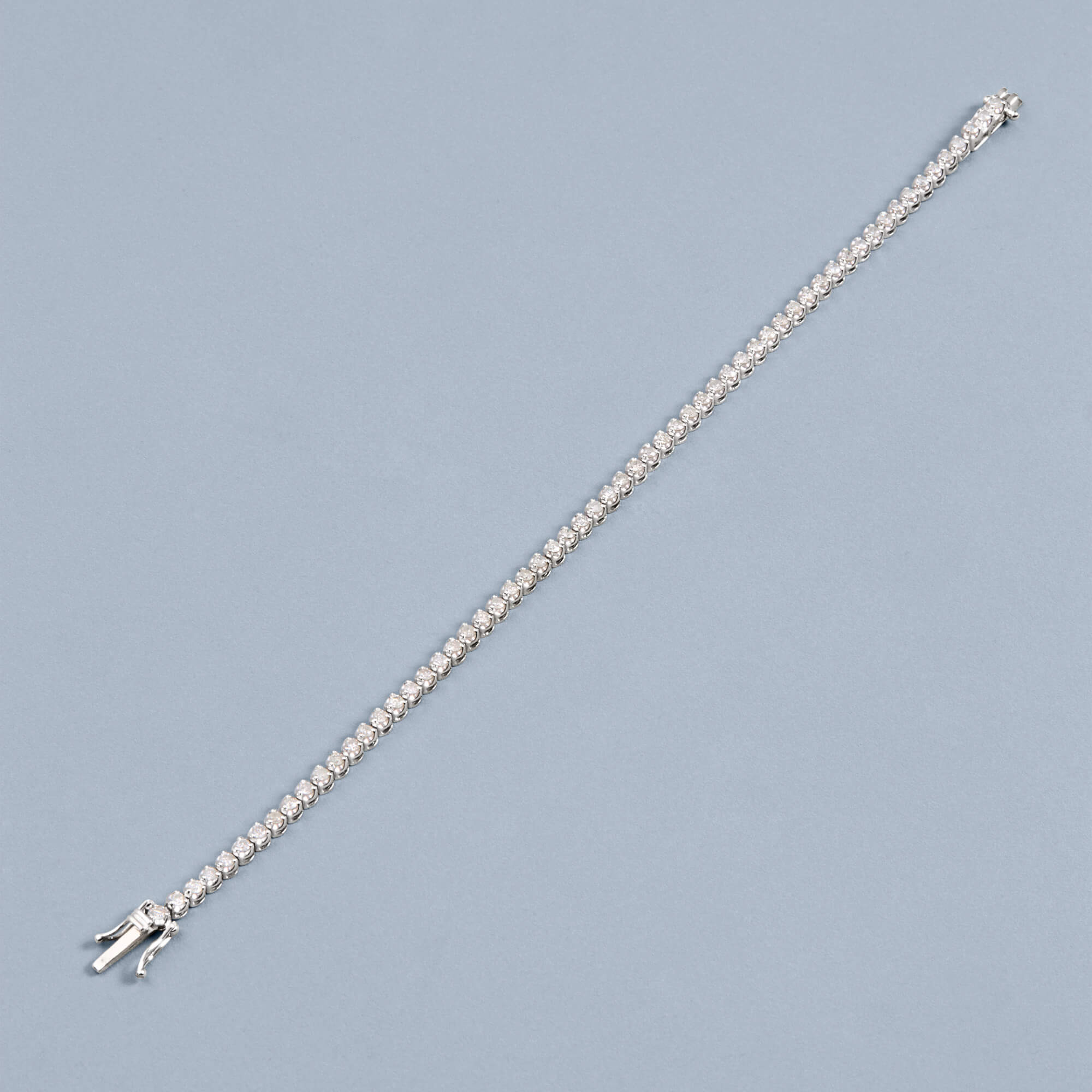 White Gold Noble Diamond Tennis Bracelet - 4