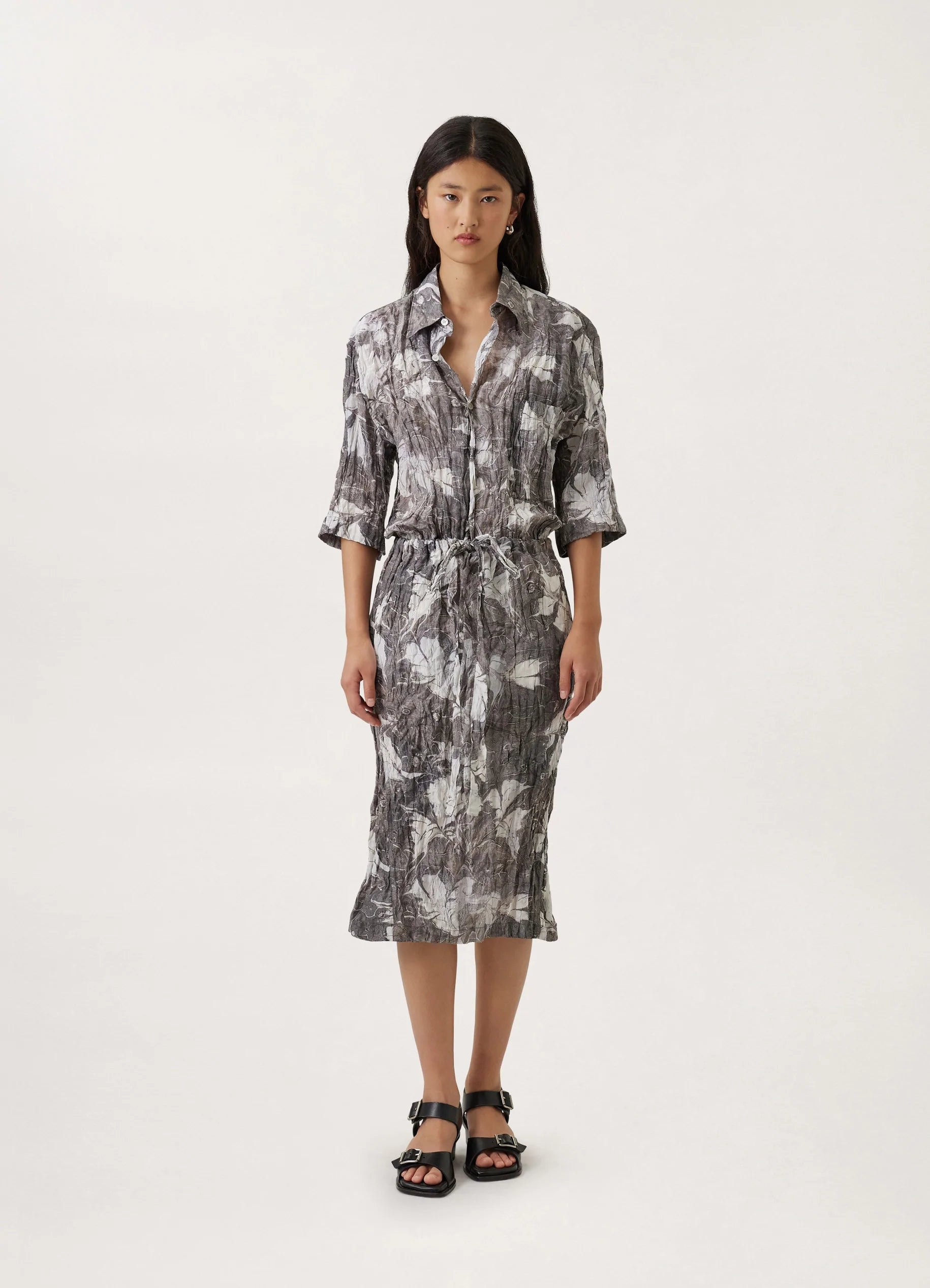 CRINKLED DRAWSTRING SKIRT
SILK VISCOSE - 2