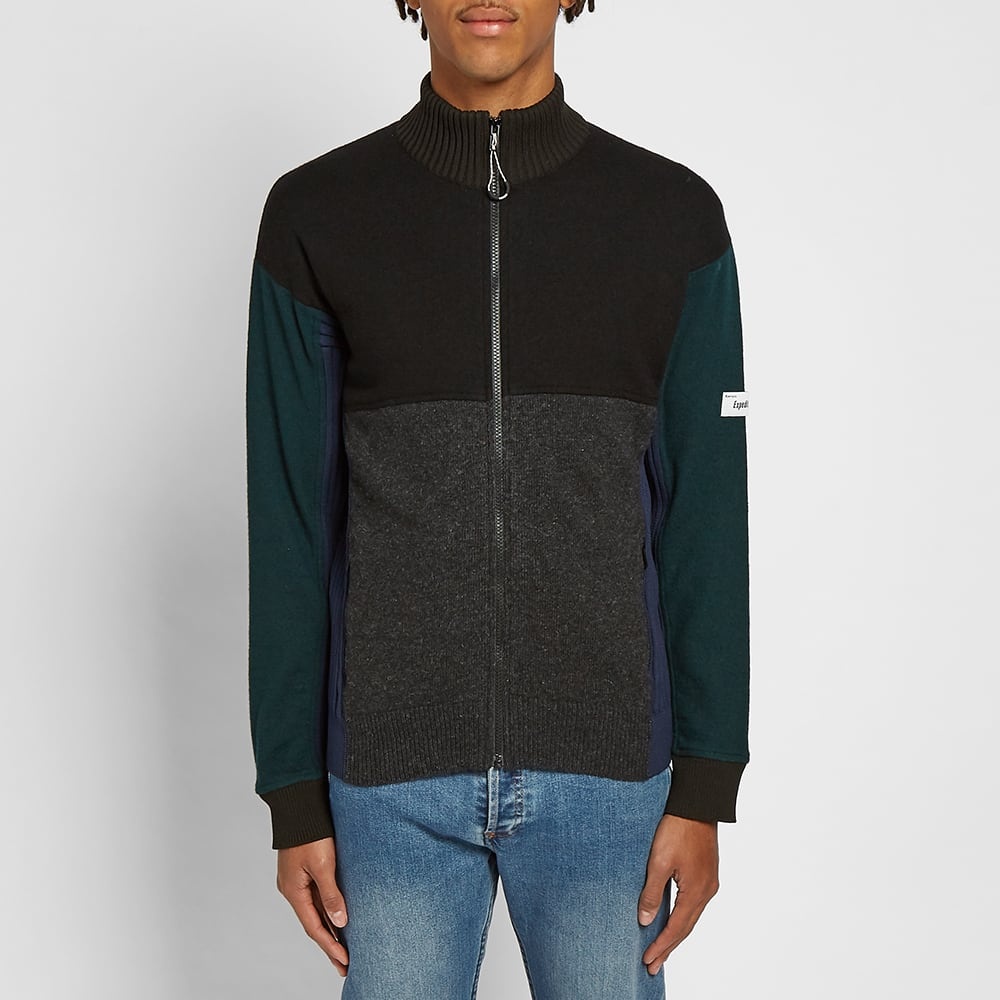 Kenzo Felted Colorblock Zip Knit Track Top - 3