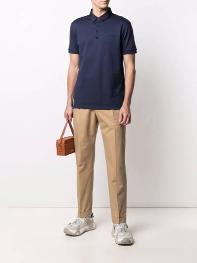 Lanvin embroidered-logo polo shirt outlook