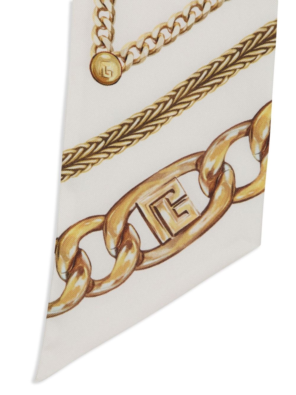 chain-print silk bandana - 2