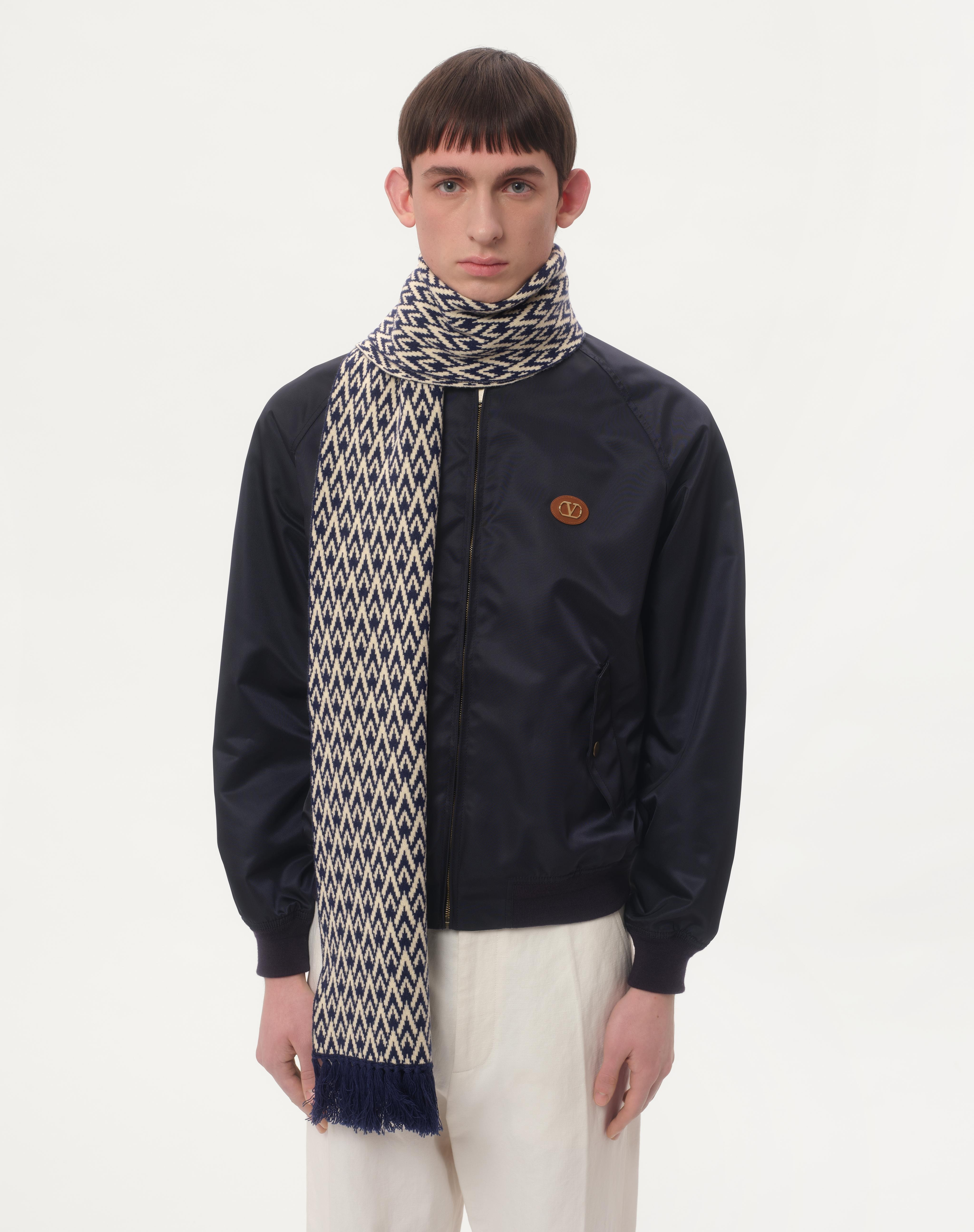 TOUTE LA V KNITTED WOOL SCARF - 2