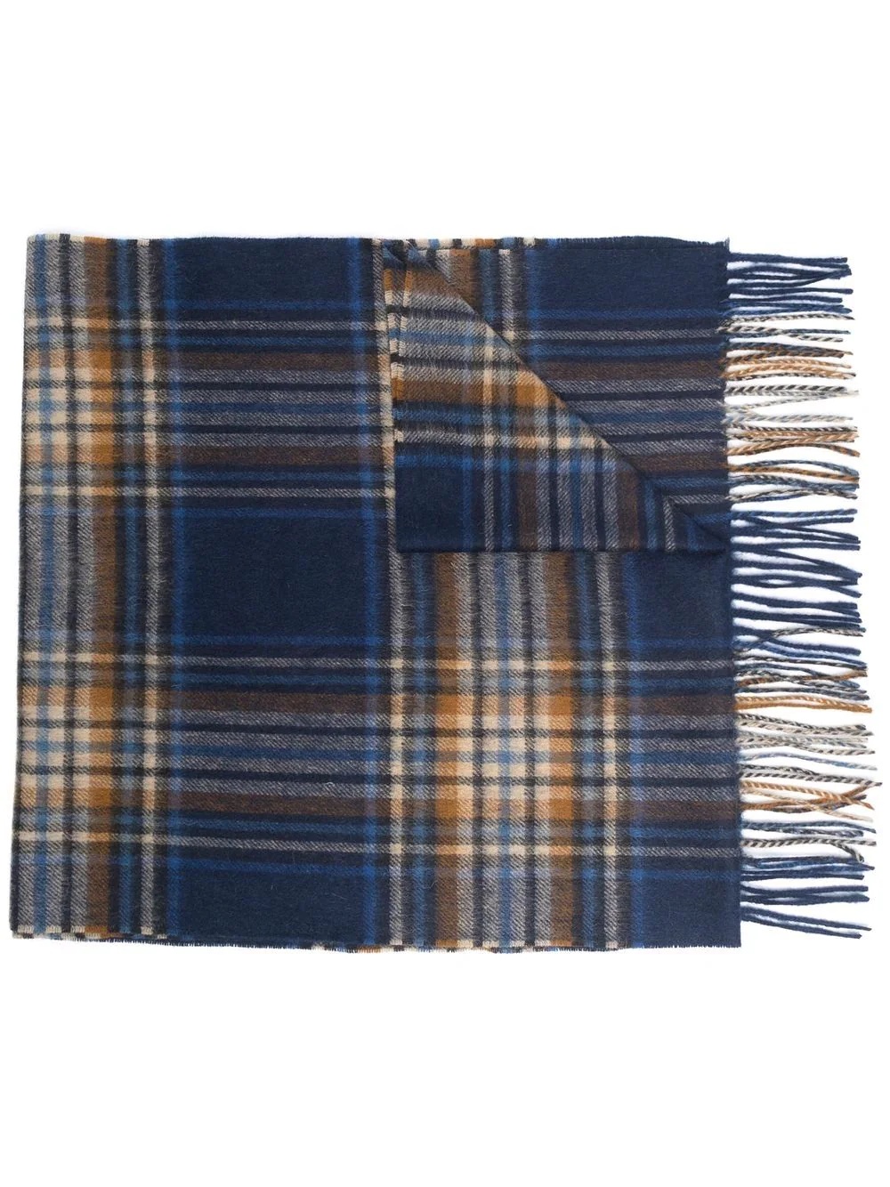 checked wool scarf - 1