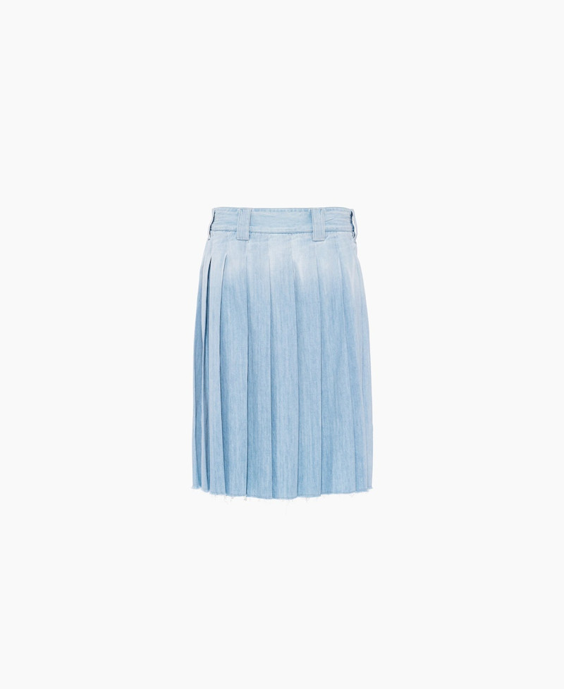 Pleated chambray skirt - 1