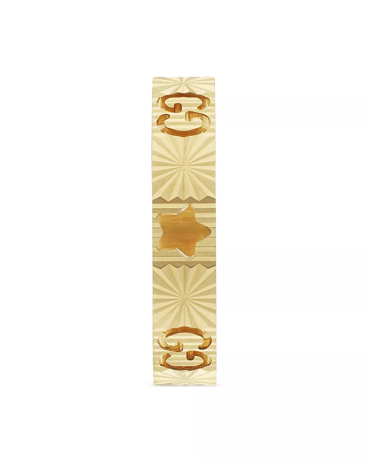 18K Gold Icon Star & Double G Band Ring - 3