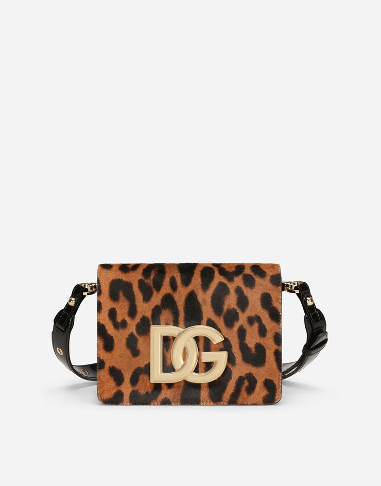 3.5 crossbody bag in leopard-print pony hair - 1