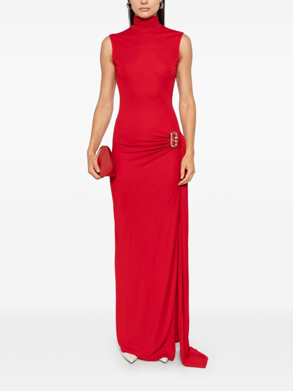 draped maxi dress - 2