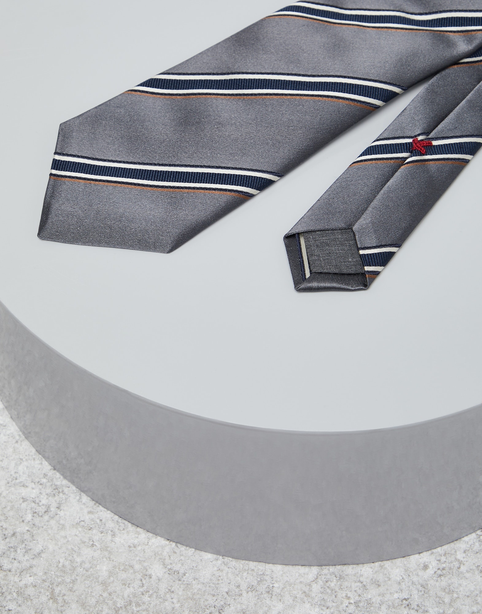 Silk textured stripe tie - 2