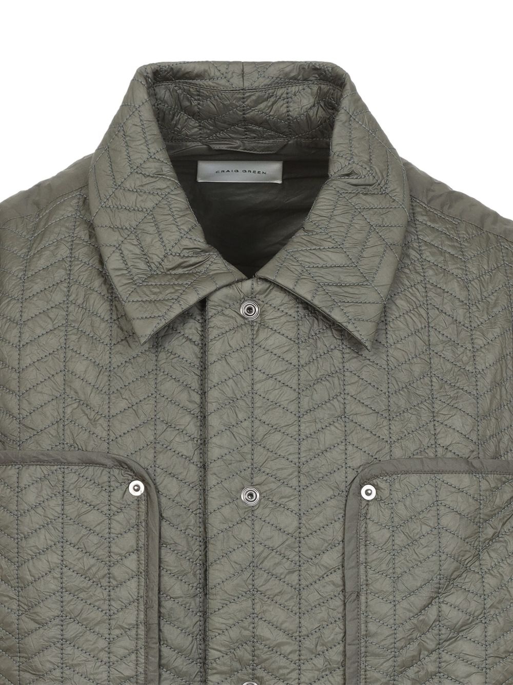 cotton-blend shirt jacket - 4