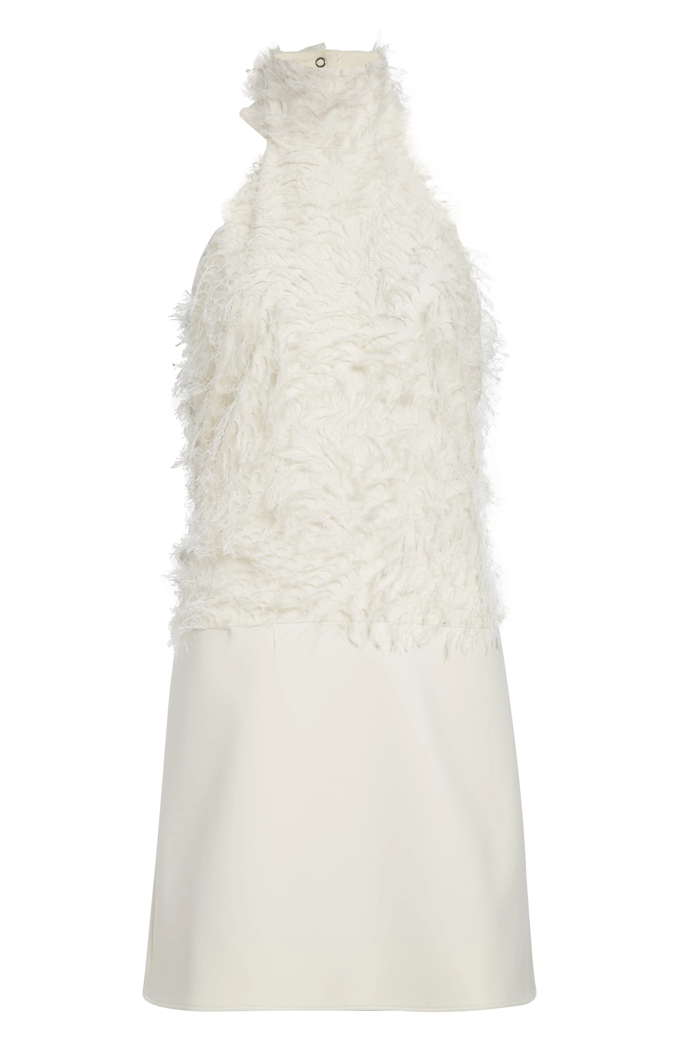 Courrèges Feather Thread Halter Dress in Natural at Nordstrom - 1