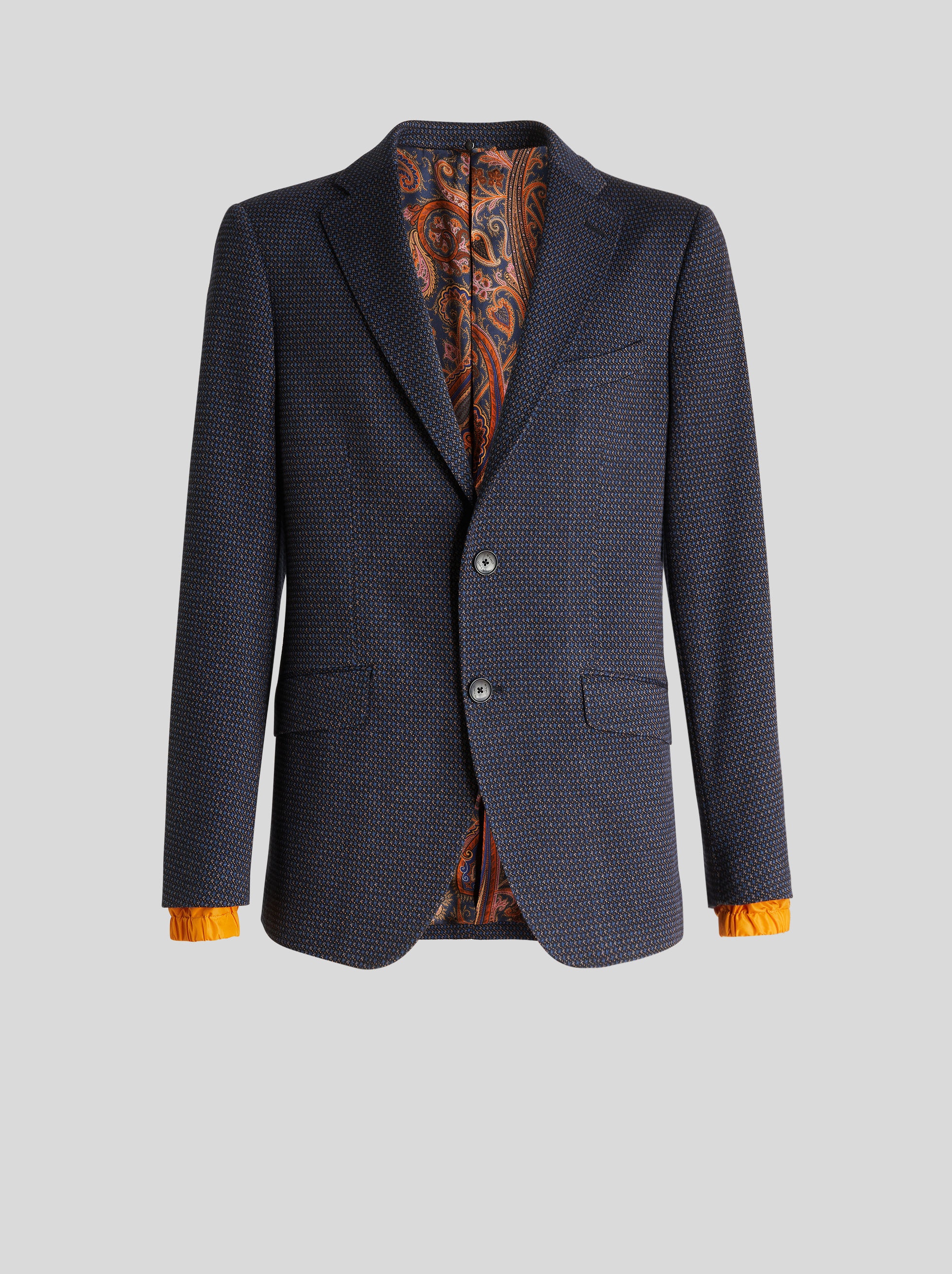 JERSEY JACKET WITH MICRO GEOMETRIC PATTERNS AND DICKEY - 5